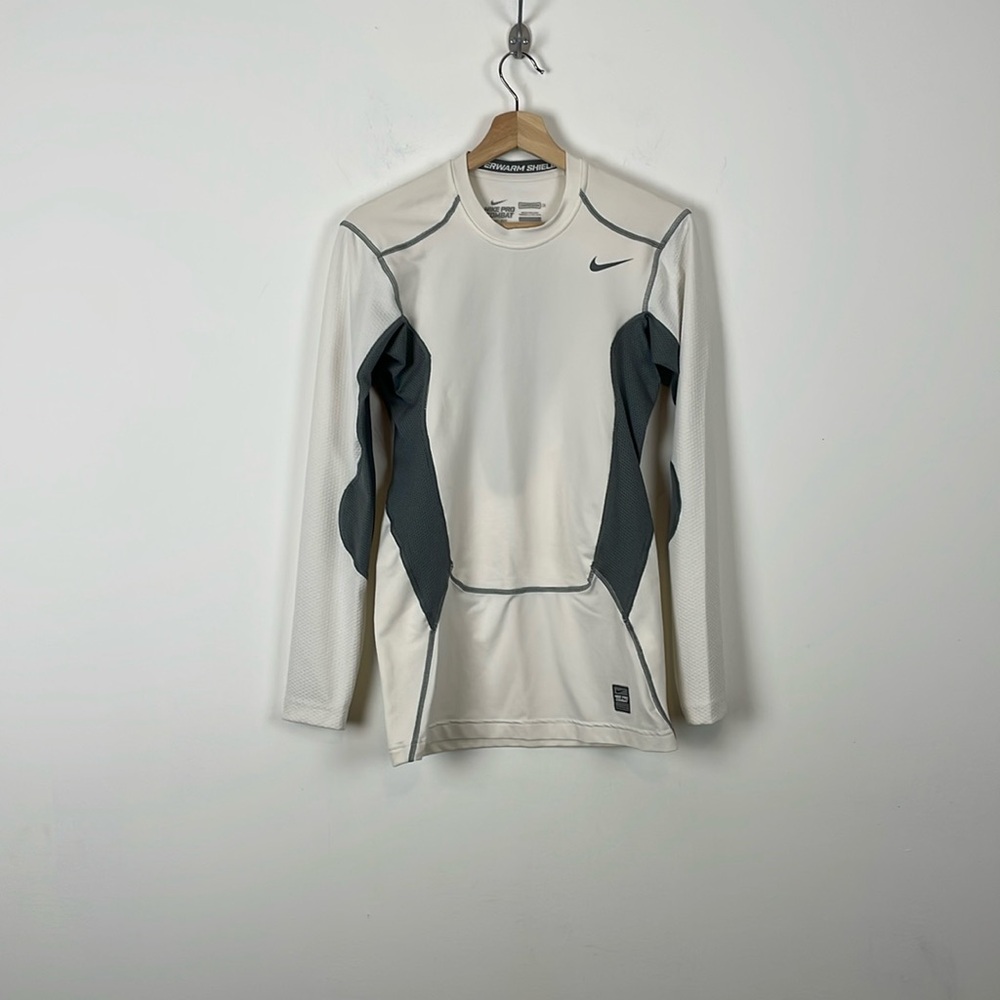Nike Pro Combat Dri Fit Compression Fitted Long Sleeve Stretch Pullover Active L